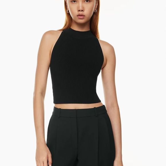 ARITZIA | Babaton Sculpt Knit Mockneck Halter Top - Picture 1 of 13